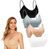 European & American Style Women's D Cup Spaghetti Strap Bandeau Bra - Strapless & Sporty
