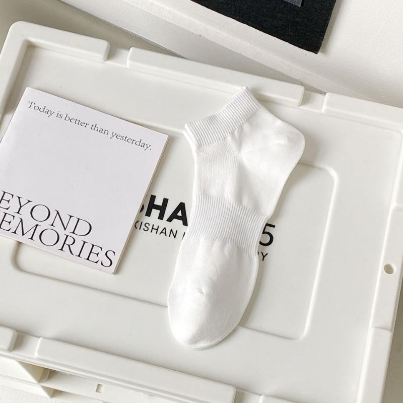 Men's Spring and Summer Mesh Breathable Waist Sports Solid Color Short Cotton Socks