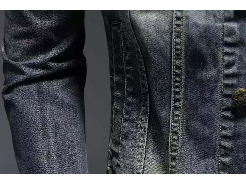 2024 Herbst Herren Slim Koreanische Retro Denimjacke: Trendige und Attraktive Freizeitmode