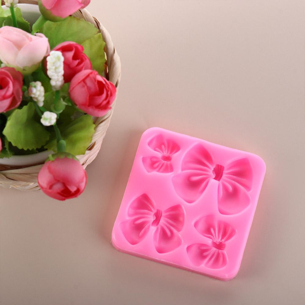 Zuckerhandwerk Schleifenförmige Süßigkeiten Fondant Kuchen Silikonform Backform Backwerkzeug Schokoladenform