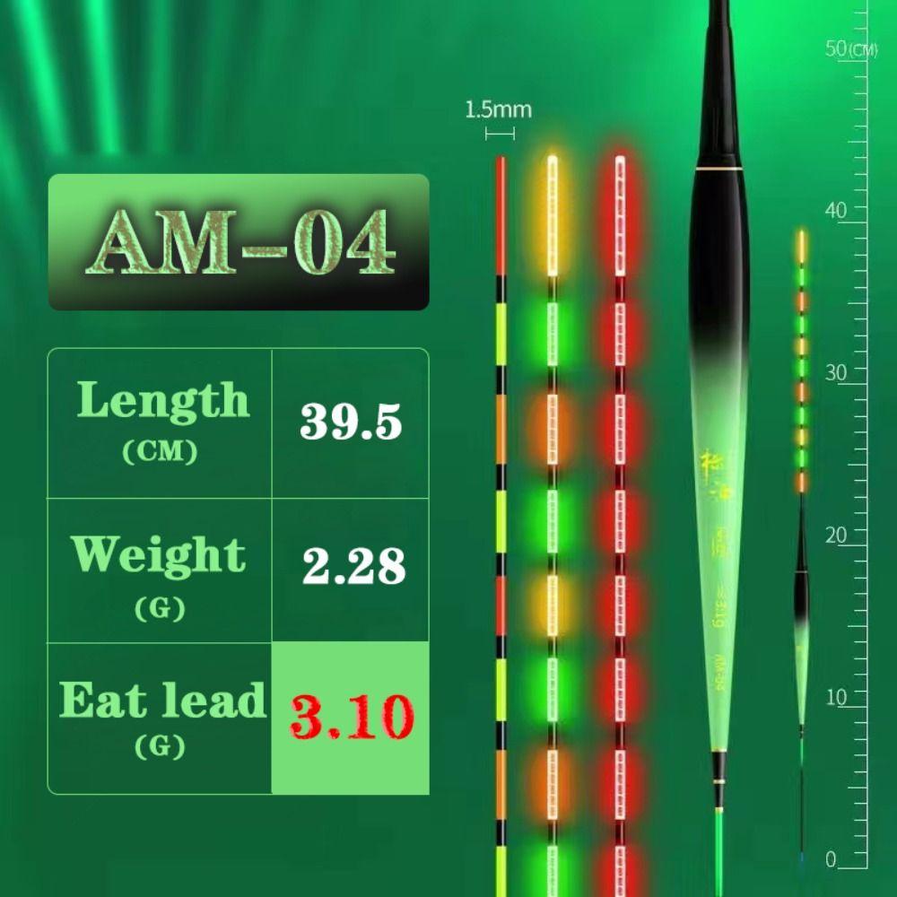 

1set Turn Over Fast Night Fishing LED Short Float Fishing Electronic Float Fishing Tools AM-04