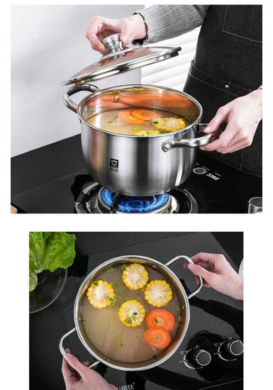 Stainless Steel Double Layer Soup Pot and Steamer for Gas & Induction Cooktops