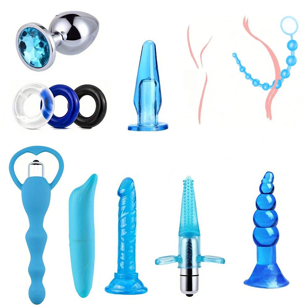 11PCS Butt Plug Set Anal Beads Prostate Massager Penis Ring BDSM Sex Toys for Couples