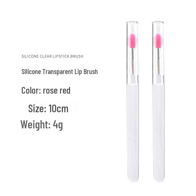 

Portable Dustproof Silicone Lip Brush with Lid - Multitool for Lipstick and Lip Balm розы красного