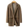 Autumn and Winter Woolen Coat Men's High-end Casual Medium and Long Double-sided Woolen Cashmere Coat Korean Version