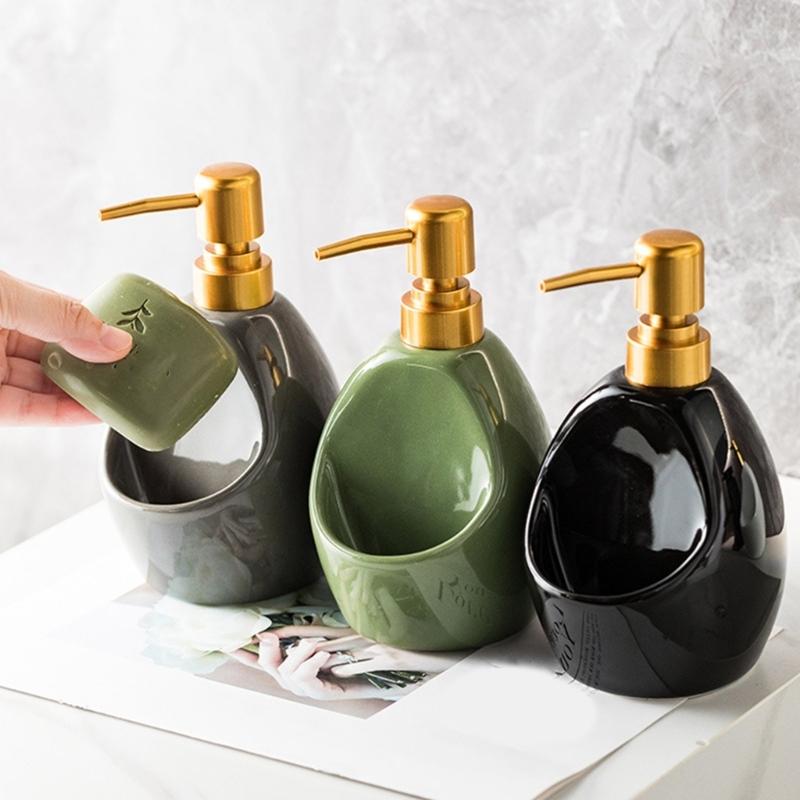 Piccolo Dispenser di Sapone Liquido, Contenitore Liquido in Ceramica Portatile per Viaggi, Igiene, Attività all'Aperto