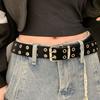 Luxury Design Suede Rivet Belt Pin Buckle Punk Waistband  Paired with Skirts Jeans