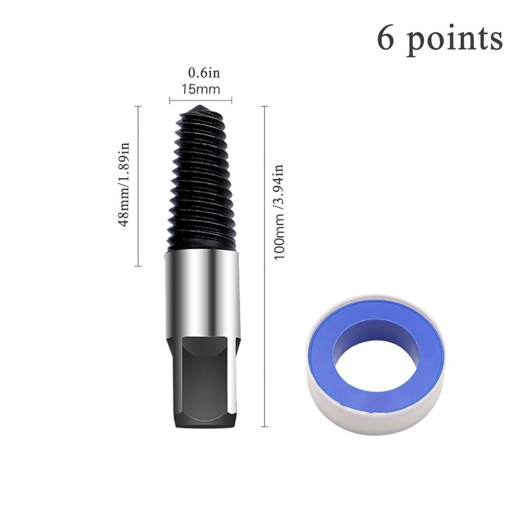 Screw Extractor- Dual-use Water Pipe Screw Removal Tool for Pipes Valve Faucet, Easy Out Stripped Screw Damaged Bolt Extractor