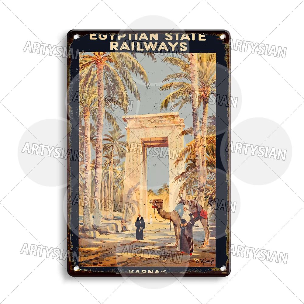 Maghreb Travel Cityscape Metal Sign Egypt Algiers Algeria Djerba Tunisia Marrakesh Morocco Alger Hoggar Oran Casablanca Agadir