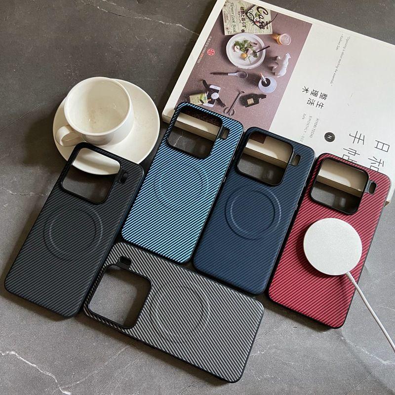 For Xiaomi Mi 15 Pro Case Soft Silicone carbon fiber Magnetic Protective Back Cover Case For Xiaomi Mi 14T Pro Mi 14 Ultra Shell