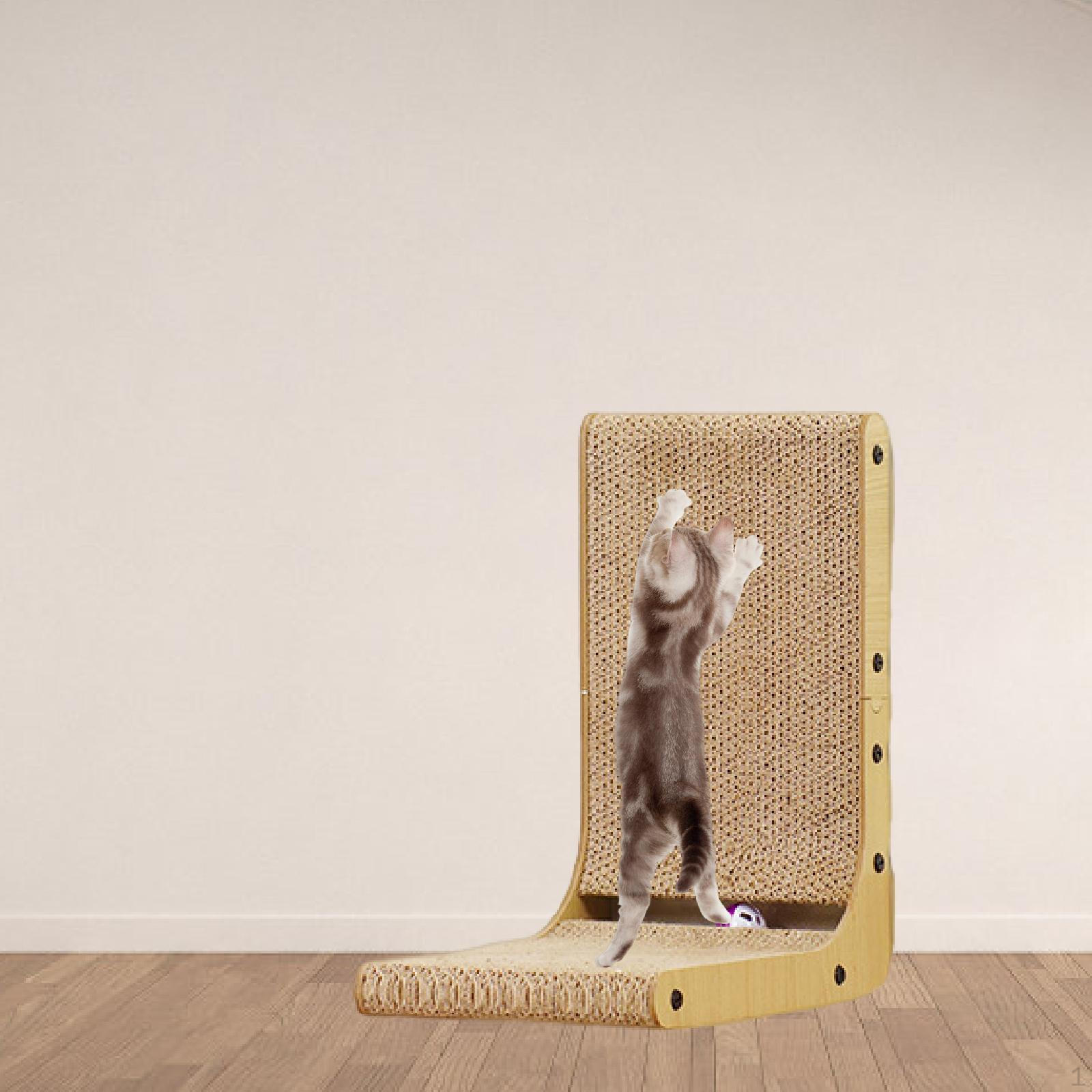 

Cat Scratching Board Scratcher Pad Grind Claws with Ball Furniture Protector Pet Toy 38cmx24cmx43cm