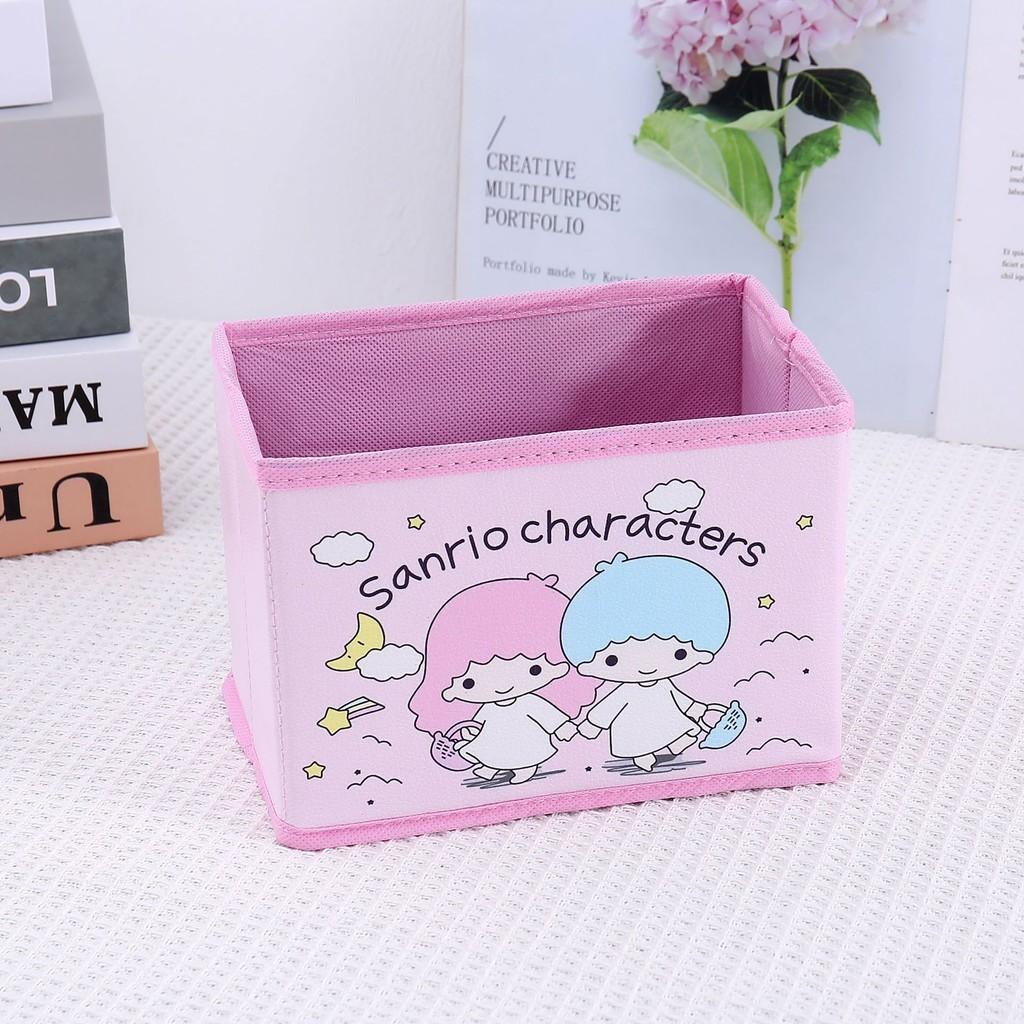 Hello Kitty Kuromi Cinnamoroll My Melody Pattern Foldable Desktopstorage Box For Office And Bedroom Decluttering
