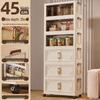 Foldable Multi-Layer Storage Cabinet for Bedroom and Living Room