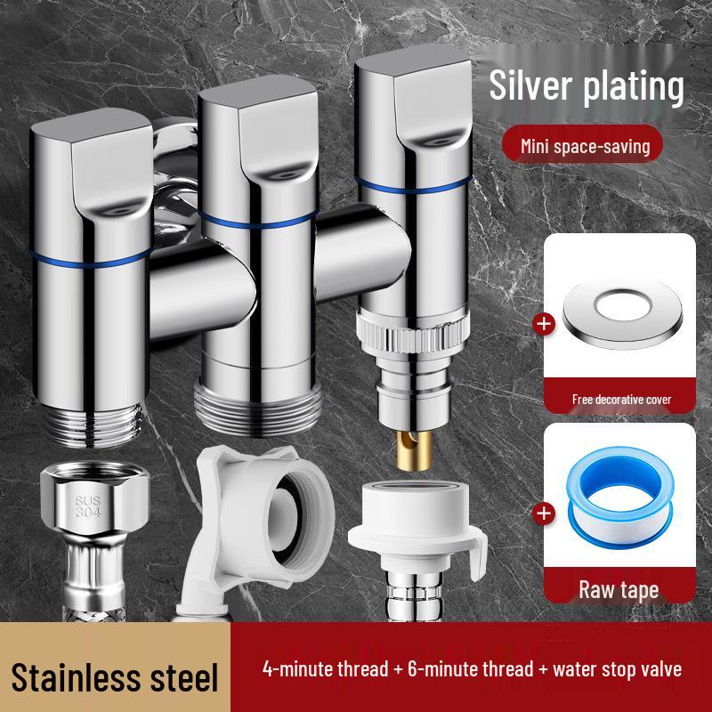 Multi-Functional 3-Way Washing Machine Water Inlet Valve and Connector
