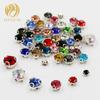 High Quality Glass Loose Round Shape Sew On Rhinestones with Silver 3D Claw