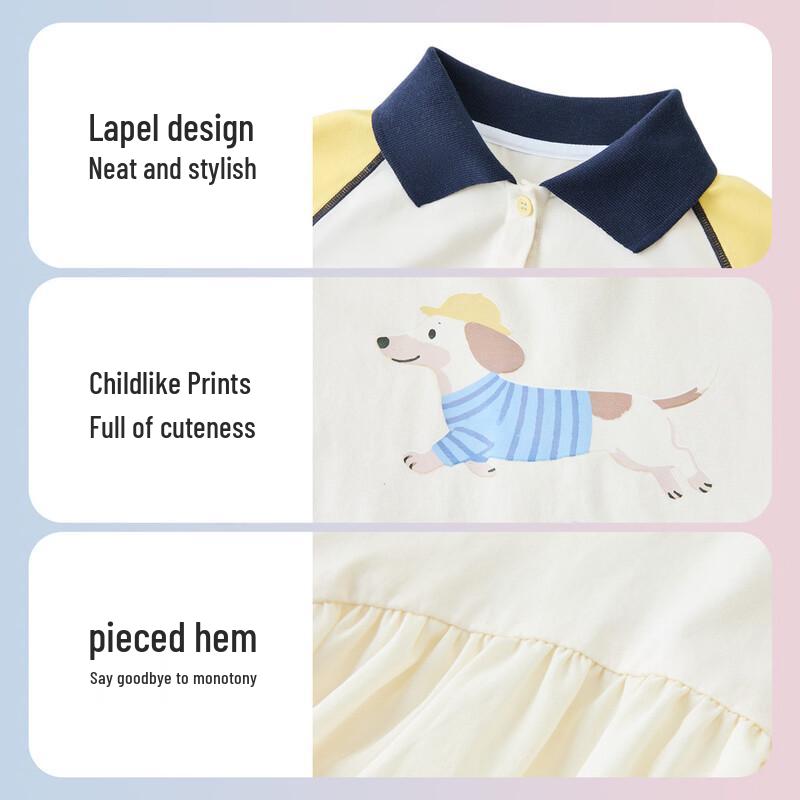 ASK JUNIOR Lässiges Sommerkleid mit Polokragen für Mädchen