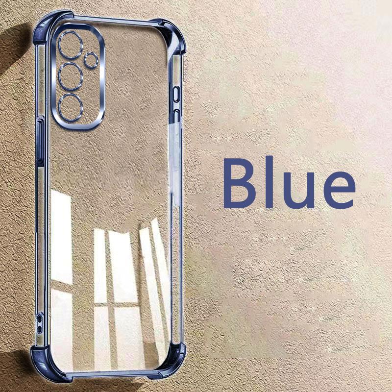 

Противоударный прозрачный гальванизированный чехол для телефона для Samsung Galaxy A17 A07 A56 A36 A26 A16 A06 A55 A35 A25 A15 A54 A34 A24 A53 A33 A23 A13 A52 A51 A32 Samsung Galaxy S24Ultra синий