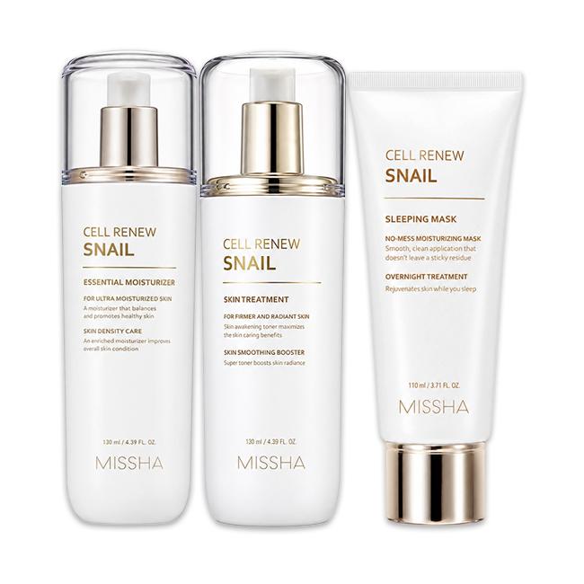 MISSHA Cellinew Snail Essential Moisturizer 130ml, Treatment 130ml, Cream 50ml, Sleeping Mask 110ml  (16 Options)