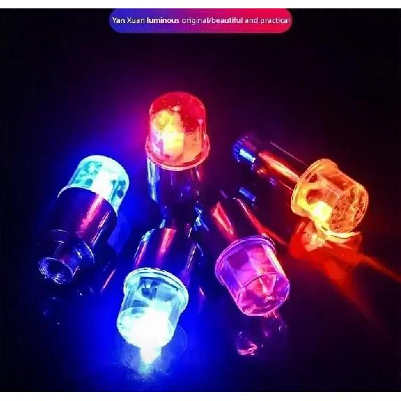 2/4PCS Colorful LED Wheel Valve Lights Motorcycles Bicycles Car Wheel Tire Valve Caps Universal Dustproof Bicycle Valve Cover Valve Stems 1