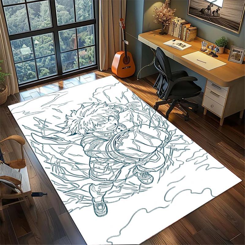 

My Hero Academia Home Floor Rug Large Area Non Slip Washable Mat Gamer Bedroom Decor 60x90cm