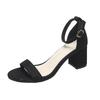 Fashion Shoes for Women 2025 New Round Toe Women's Slingback Sandals Comfortable Square Heel Platform Sandal Elegant Ladies Formal Shoes