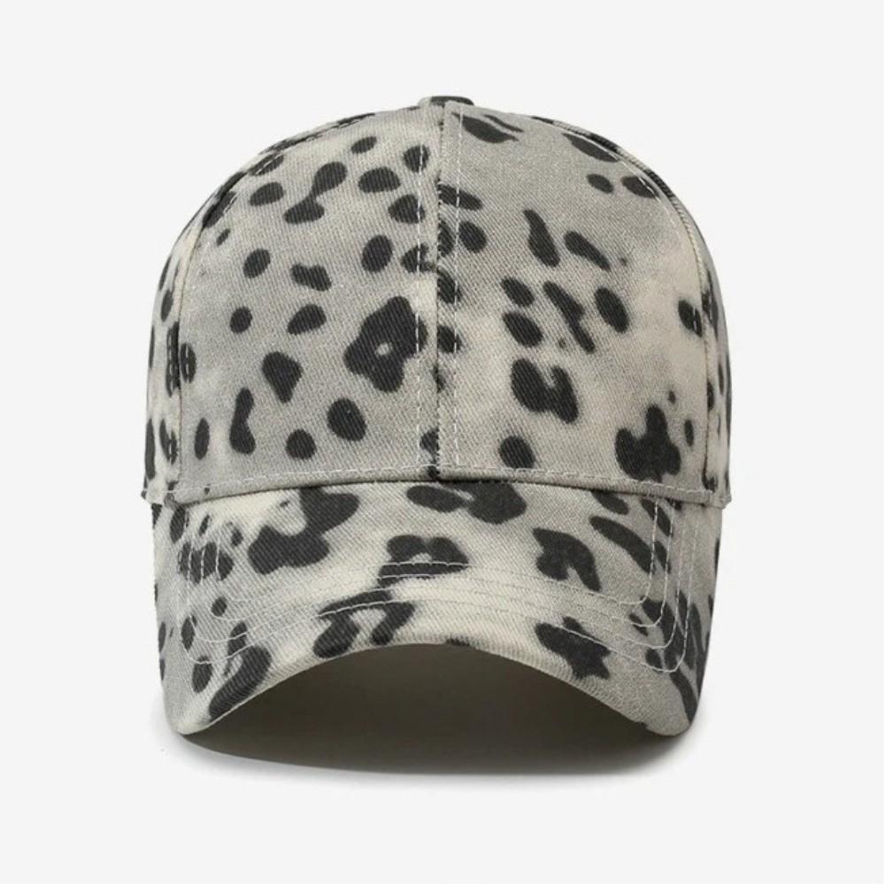 Trendy Breathable Baseball Cap Leopard Printed Adjustable Sunscreen Hat Sun Protection Round Top Hat Unisex Baseball Caps