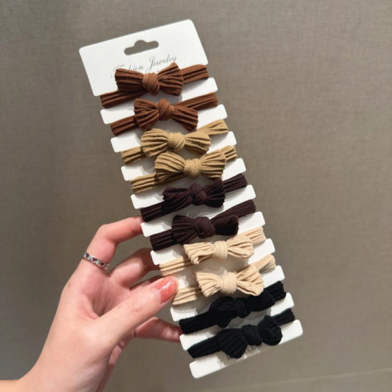 

Весенний простой бант, расширяющий смелую высокоэластичную веревку для волос, резинку