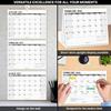 Wall Calendar 2026-2027, 3 Month Vertical Calendar, Move-a-Page, 2 Year from January 2026 - December 2027, 11’’ x 25’’, Large Monthly Hanging