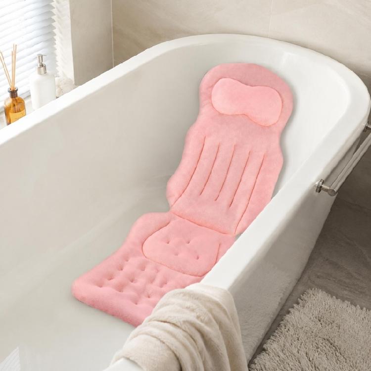 Adult Bath Cushion with Segmented Headrest Support and Cushioned Coverage for Quiet Soaking and a Bath Routine In Daily Use