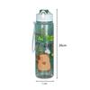 Cute Cartoon Capybara Water Bottle Leakproof Plastic Straw Cup Portable Outdoor Travel Large Capacity Sports Water Bottle
