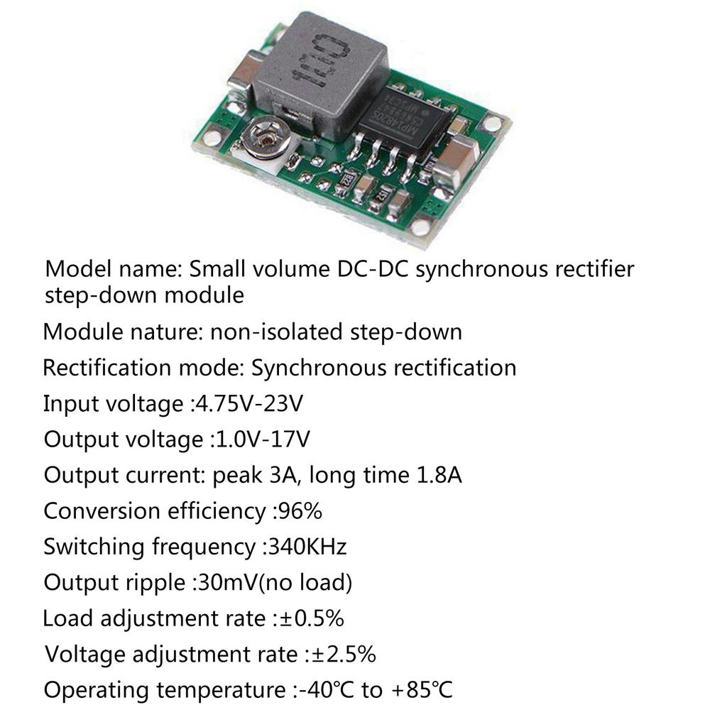 10 Pcs RC Airplane Module Mini 360 DC-DC Buck Converter Step Down Module 4.75V-23V To 1V-17V 17x11x4mm Mini360