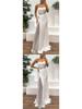 2026 European Color Satin Bustier Dress - Spring/Autumn Casual Fashion Patchwork
