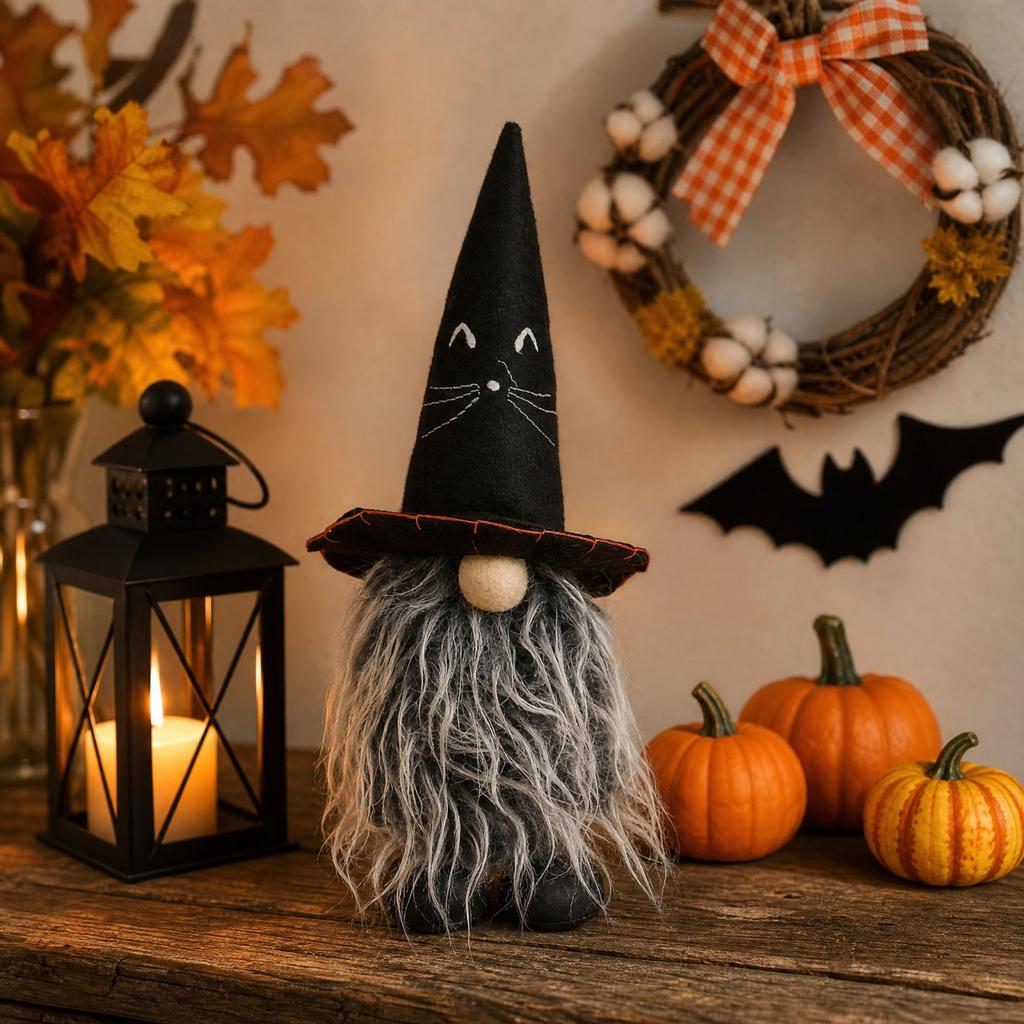 Halloween Decoration, Standing Faceless Doll Figurine for Indoor Shop Window Display