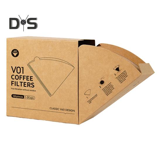 

40/100 шт. конусообразных бумажных фильтров для кофе на 1-4 чашки V-образный дизайн одноразовые бумажные фильтры для кофе V01/V02 фильтры для кофе S 100pcs