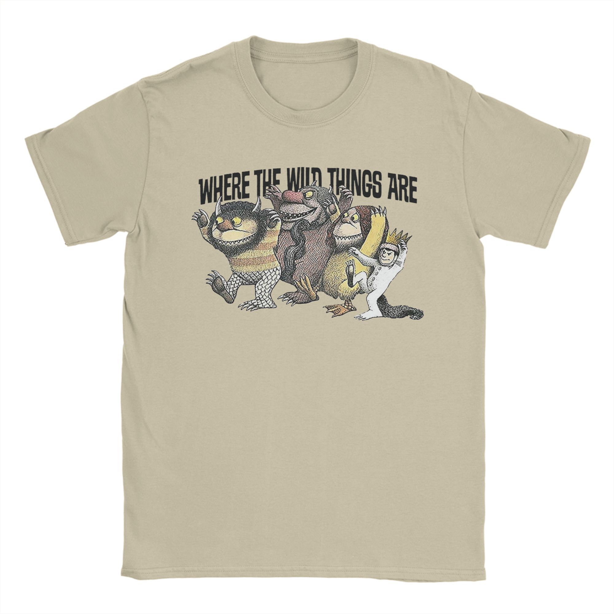 XIXI Fashion Heren Where The Wild Things Are T-shirts 100% Katoen Tops Casual Korte Mouw Ronde Hals T-shirts 4XL 5XL 6XL T-shirt 3XL