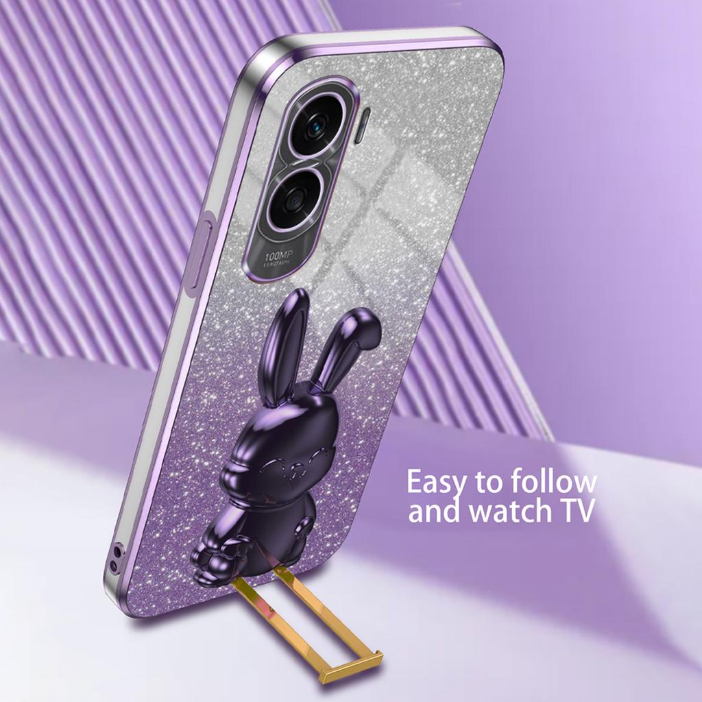 For Honor X50i 5G Kickstand Case Cute Rabbit Anti-Drop Slim Phone Case