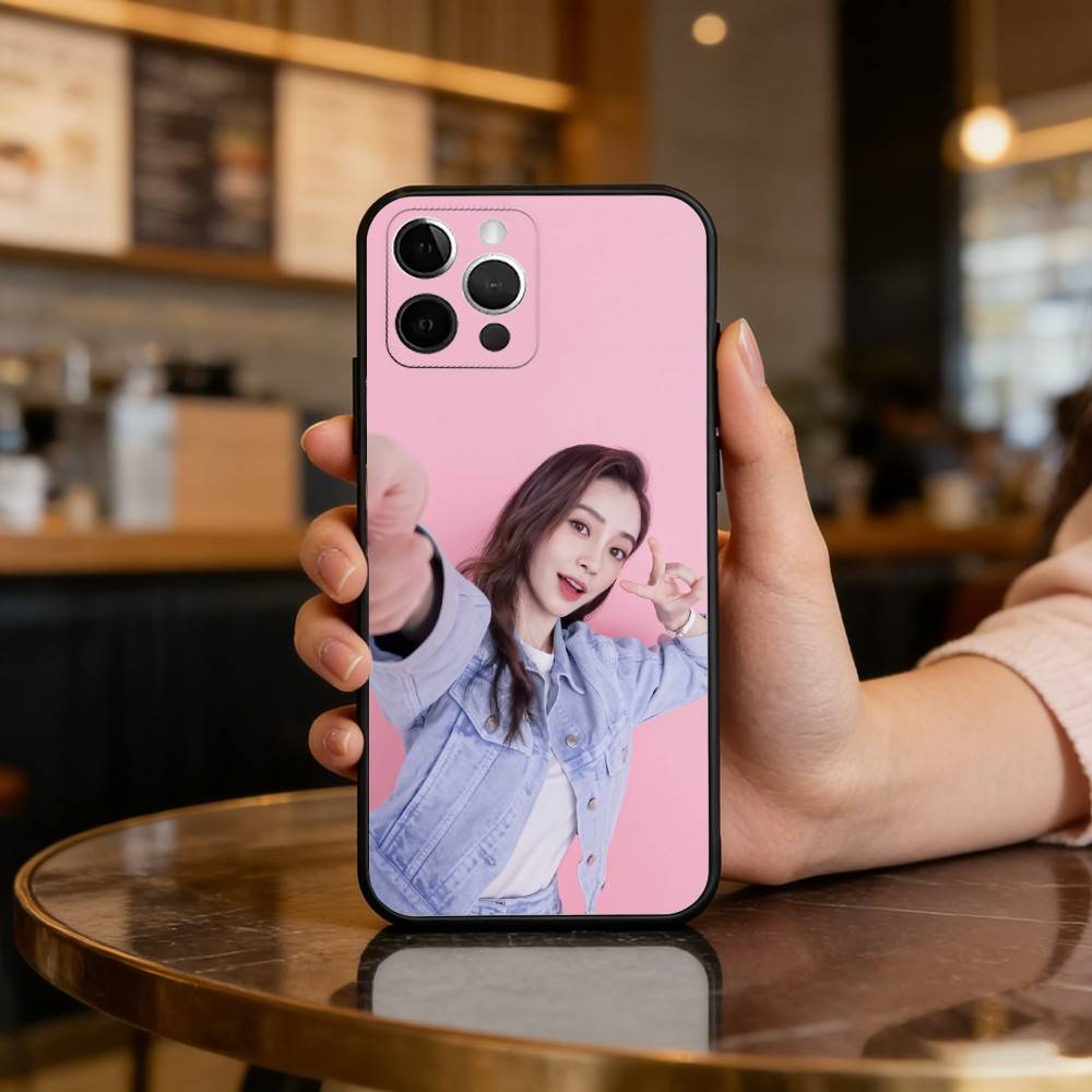 

Actress Angelababy Phone Case For iPhone 17,16,15,14,13,12,11 Plus,Pro Max,Soft Silicone Black Cover iPhone17promax