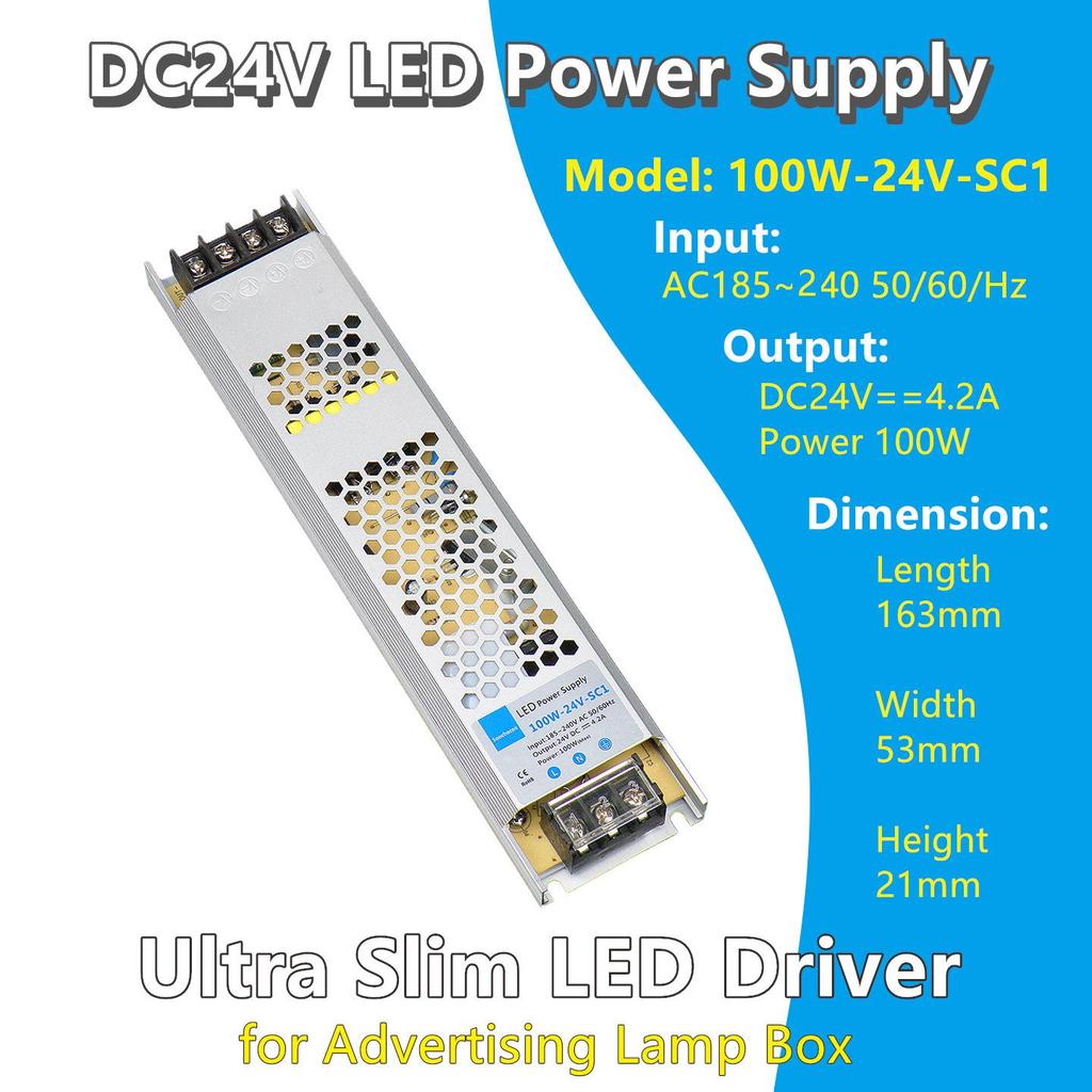 24V Slim LED Driver for Lightbox Signs