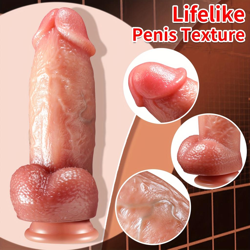 2.5'' Diameter Huge Thick Dildo,Realistic Silicone Dildos With Strong Suction Cup And Anal Play,G-spot Giant Dildo Anal Sex Toys For Women