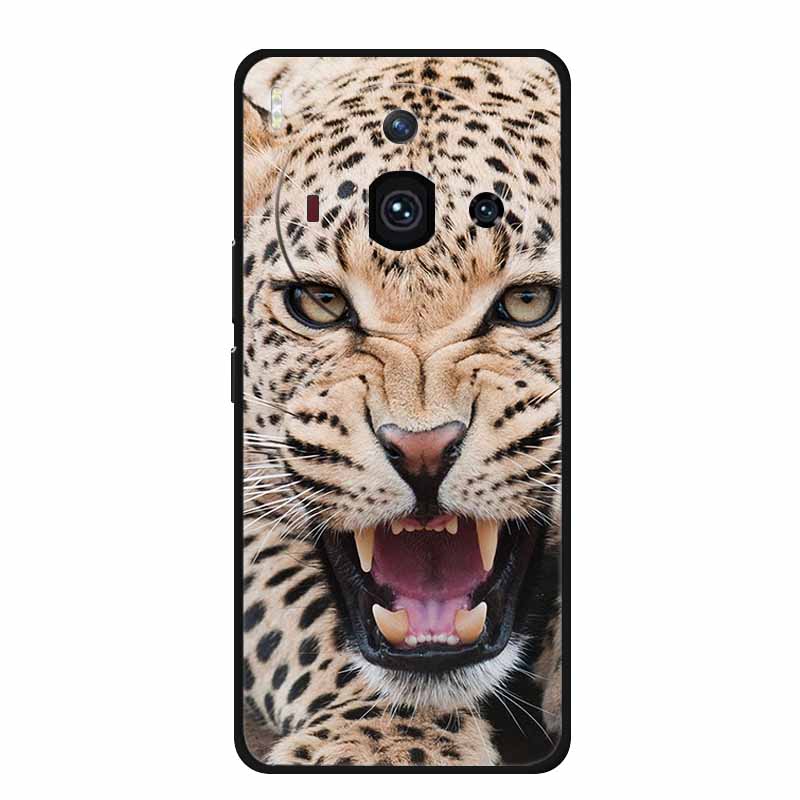 For Iphon 14 Luxury Phone Case Apple Iphone14 Pro Pro Max Plus Black TPU Soft Cover Silicone Shield Animal Lions Tiger Bunper