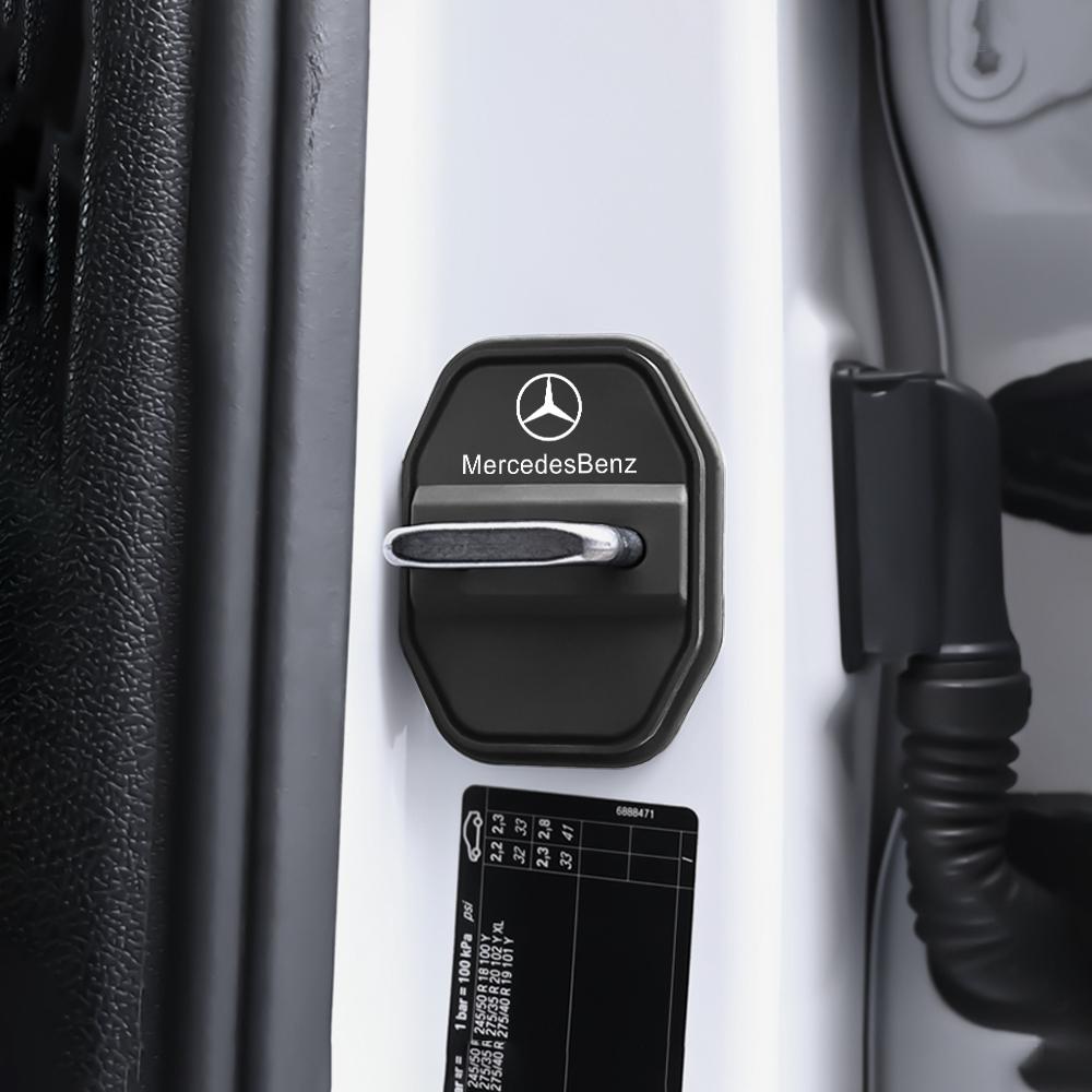 4pcs/set Car Door Lock Cover Anti-scratch Protective Sticker For Mercedes Benz AMG A B C E M R G S Class GLA GL CLA CES CLS SLK