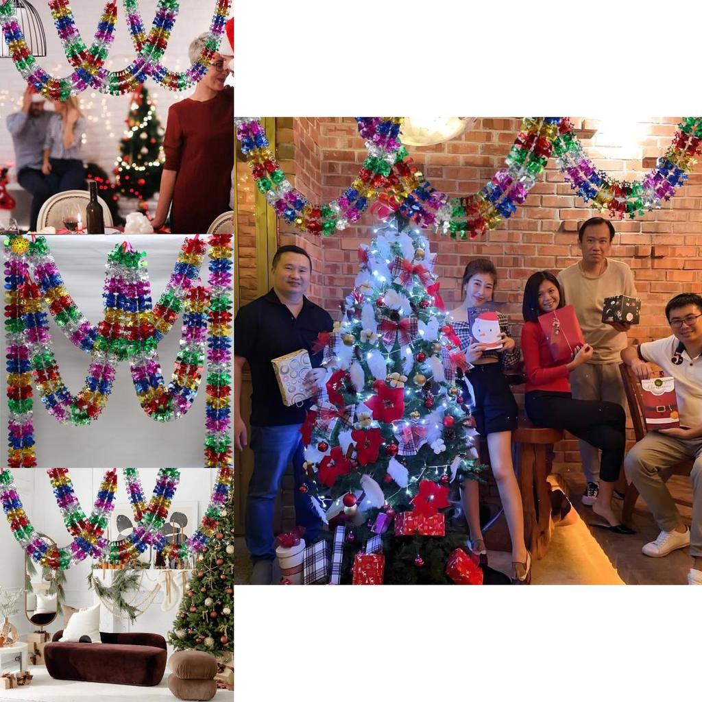 Beautiful Multicolor Christmas Hanging Decor Streamers For Weddings And Celebrations