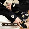 High-quality Floral Rhinestone Collar Buttons Floral Flower Decorative Shirt Buttons  Diy Clothes