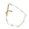 European & American Gypsophila Pearl 5mm Stainless Steel Bracelet - Luxurious Women's K-Plated Design