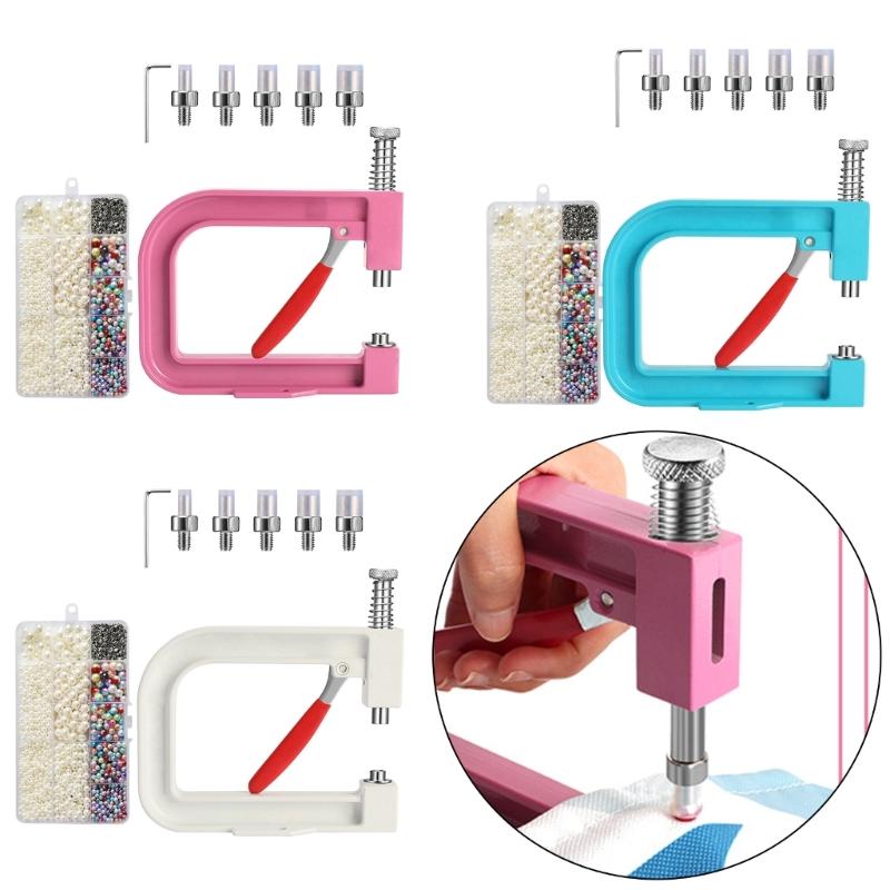 Bead Setting Machine Handmade Pearls Setting Machine Rivets Fixing Machine for Craft Hobbyists