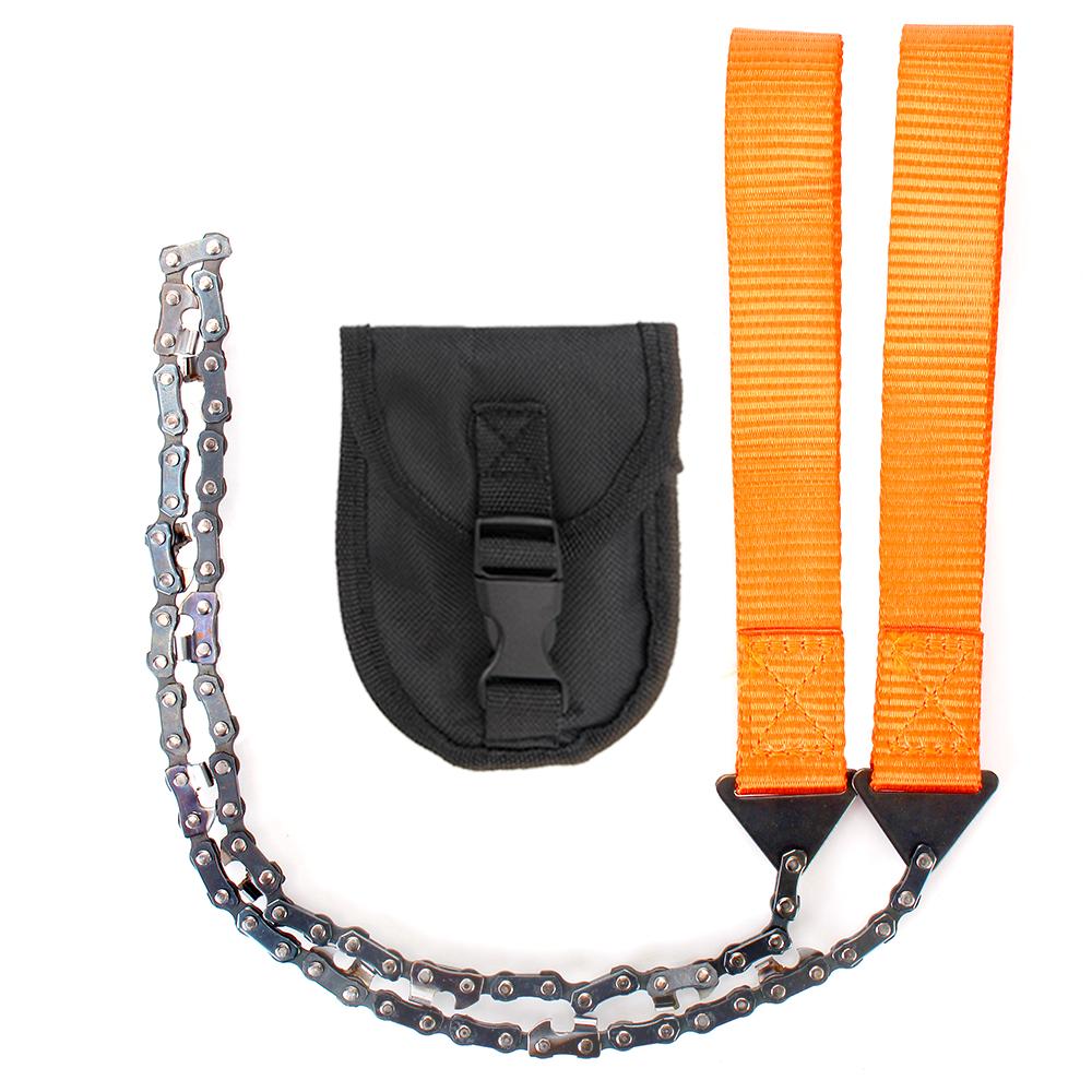 

Цепная пила для выживания, уличные инструменты, 11 зубьев, портативная, аварийная, инструмент для кемпинга и пешего туризма Orange