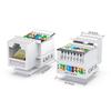 Cat5e Cat6 Module Coupler White Computer Socket Module Wall Adapter Network Panel