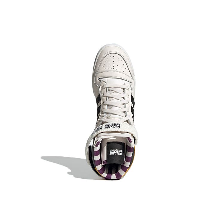 adidas Girls Are Awesome x Forum High Cloud White Purple Unisex Sneakers Chalk-White Core-Black Purple-Beauty GY2632
