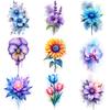 9 Stück Temporäre Tattoos Temporäre Tattoo-Aufkleber Blaue Blumen Schmetterling Rose Für Mädchen Damen Brust