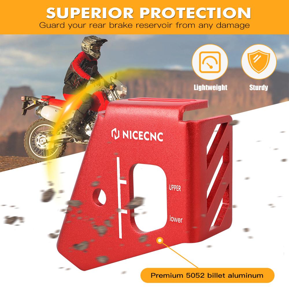 NICECNC For Honda XR650L XR 650L 1993-2024 2023 2022 XR 650 L Motorcycle Rear Brake Reservoir Guard Cover Protector Aluminum